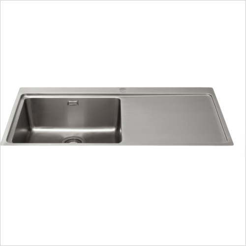 CDA - Single Bowl Flush Fit Sink With Right Hand Drainer