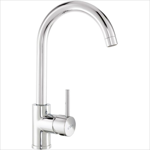 CDA - Side Single Lever Tap With Swan Neck Spout
